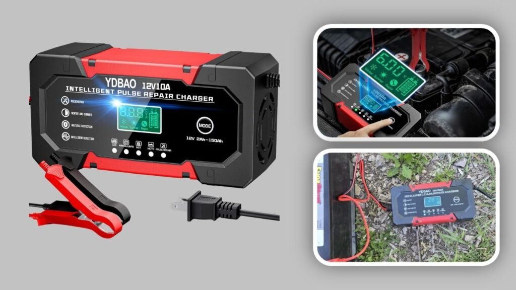 YDBAO 10A Smart 12V Car Battery Charger