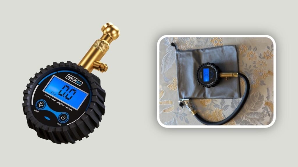 Digital Tire Pressure Gauge with 360° Rotating Chuck