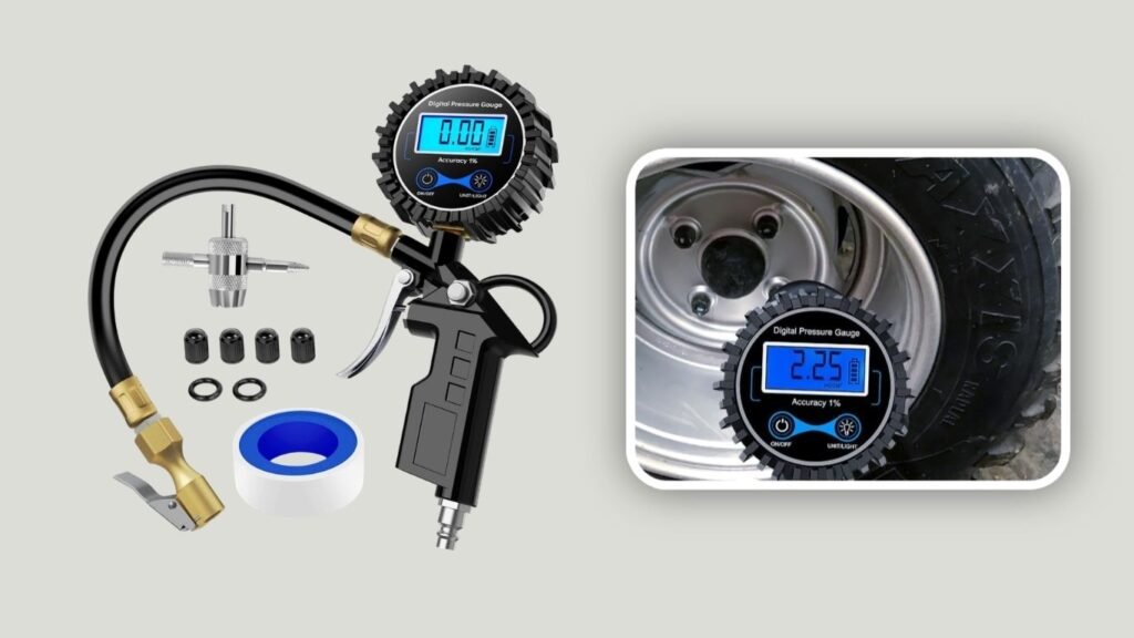  Nilight 50026R Digital Tire Inflator with Pressure Gauge