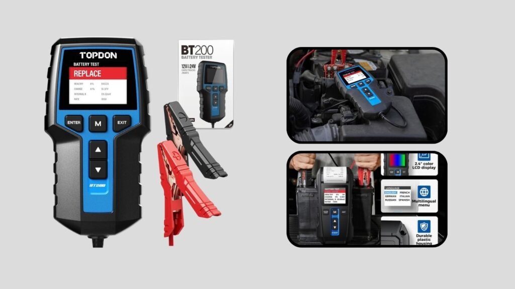 TOPDON BT100 Automotive Battery & Alternator Tester