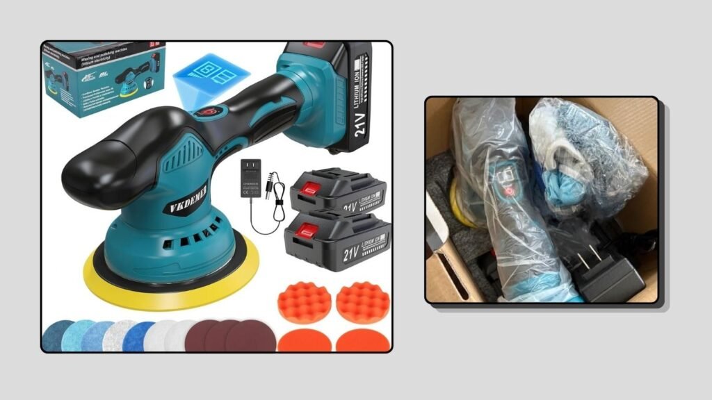 Vkdemer Cordless Rechargeable Car Buffer Polisher