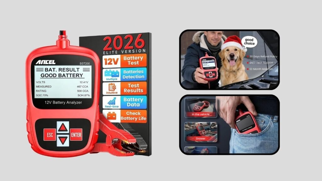ANCEL BST200 100–1100 CCA Automotive Battery Tester