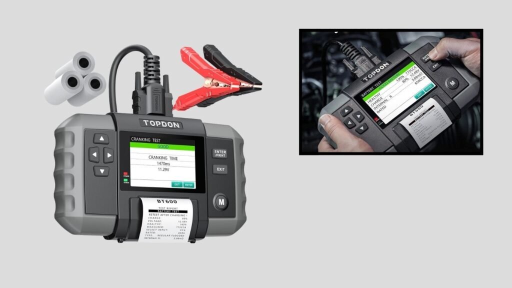  TOPDON BT600 Battery Tester with Built-In Printer