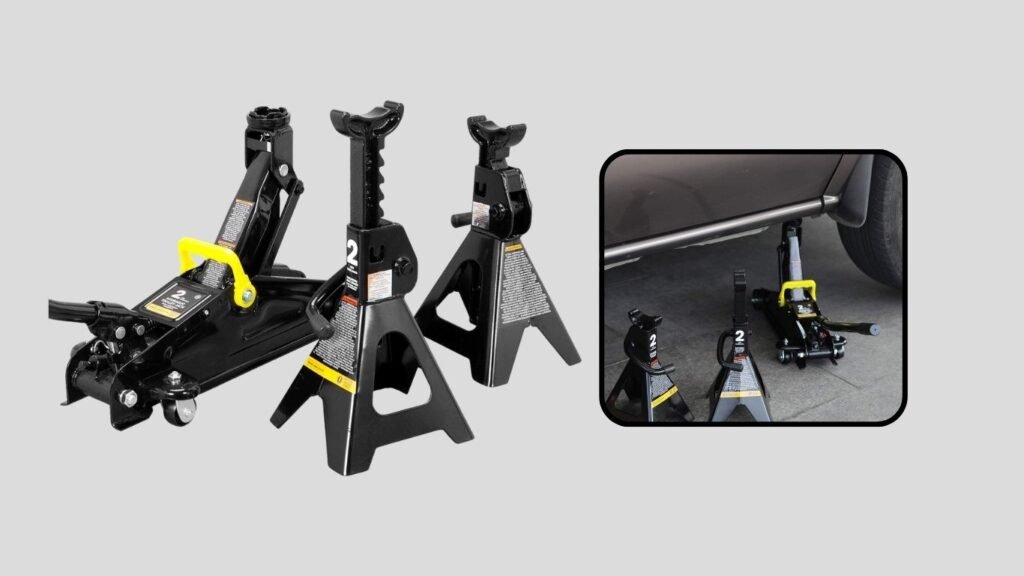 Torin AT82001B Hydraulic Trolley Jack and Stand Set