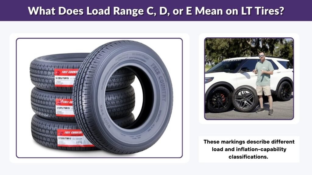 What Does Load Range C, D, or E Mean on LT Tires?