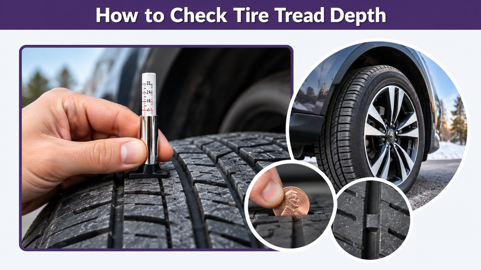 How to Check Tire Tread Depth: 4 Easy Methods
