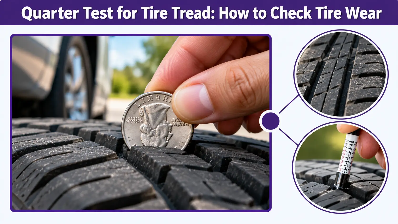 Quarter Test for Tire Tread: How to Check Tire Wear