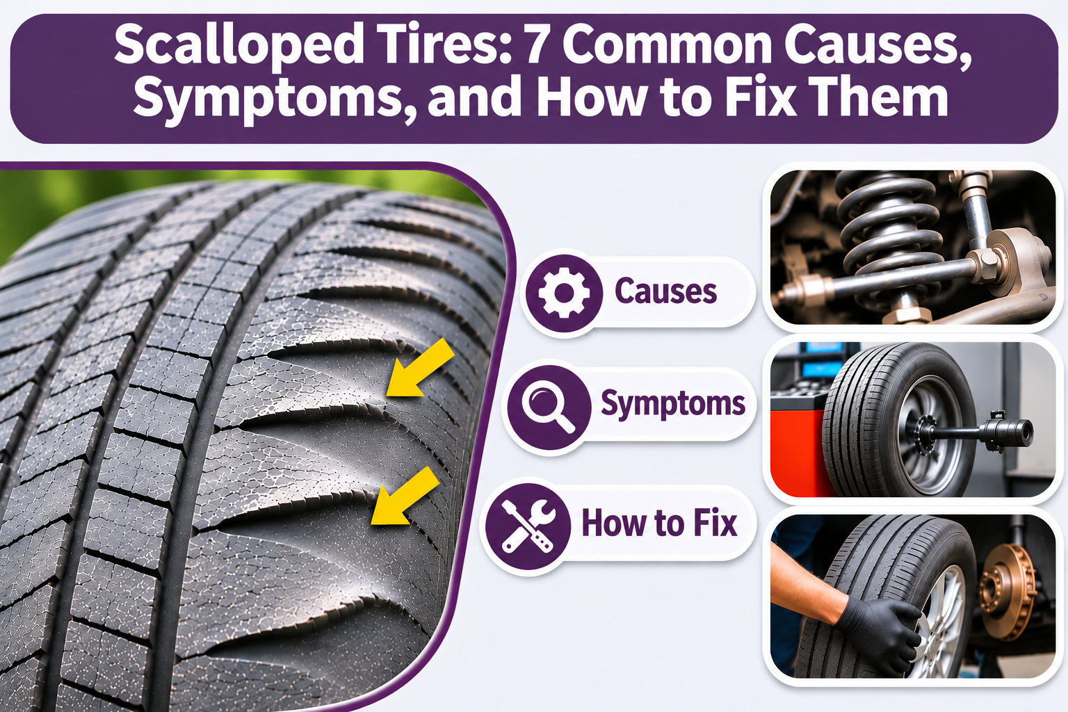 Scalloped Tires: 7 Common Causes, Symptoms, and How to Fix Them