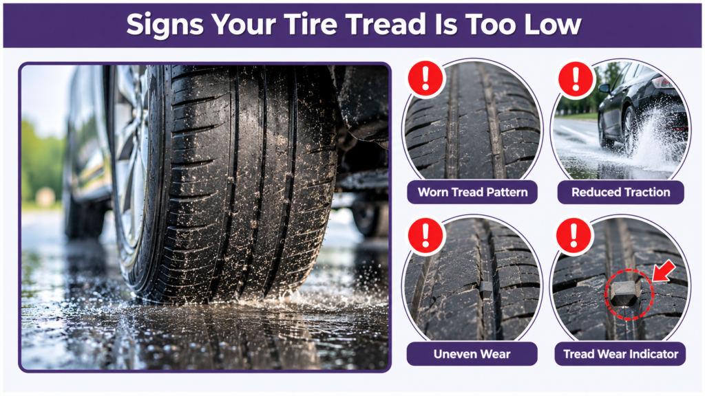 Signs Your Tire Tread Is Too Low