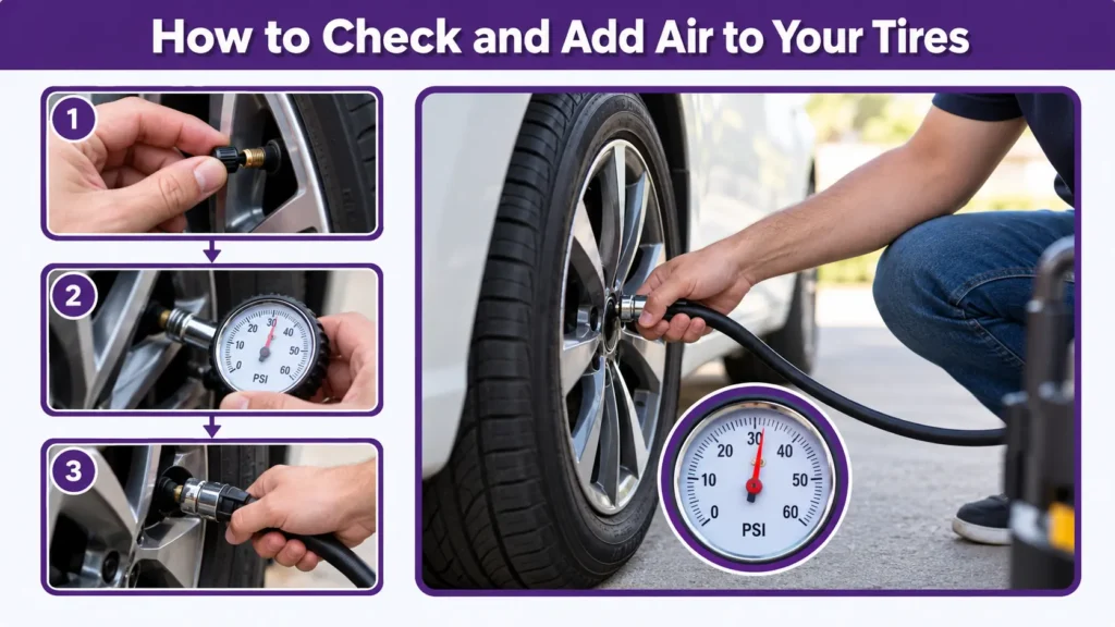 How to Check and Add Air to Your Tires