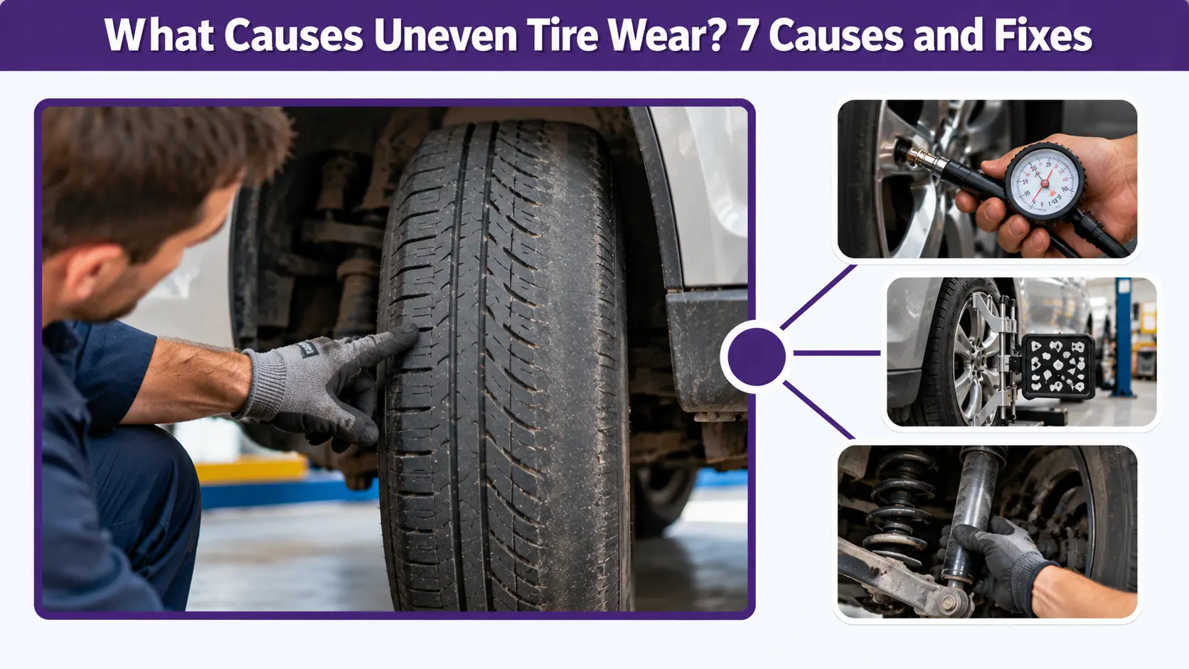 What Causes Uneven Tire Wear? 7 Causes and Fixes